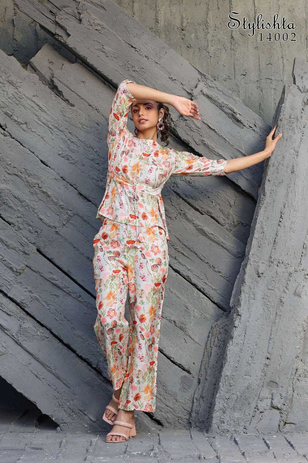 STYLISTA VOL 14 MUSLIN DIGITAL PRINT STYLISH CO ORD SET BY STYLISTA BRAND 14002 C4